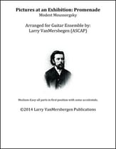 Pictures at an Exhibition: Promenade Guitar and Fretted sheet music cover